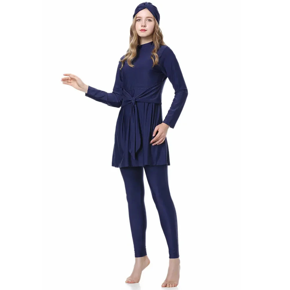 4 Pieces Burkini Muslim Swimsuit for Women