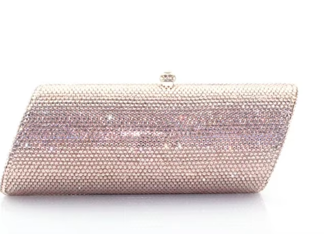 Pink & Silver Crystal Evening Clutch